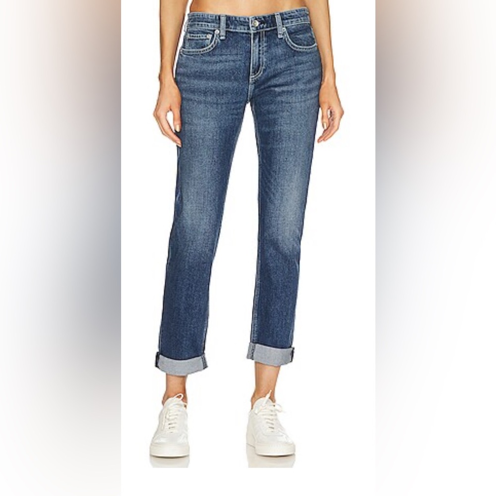 NWT Rag & Bone Dre Low-Rise Slim Boyfriend Jeans Medium Wash Size 25 2 - Picture 5 of 9